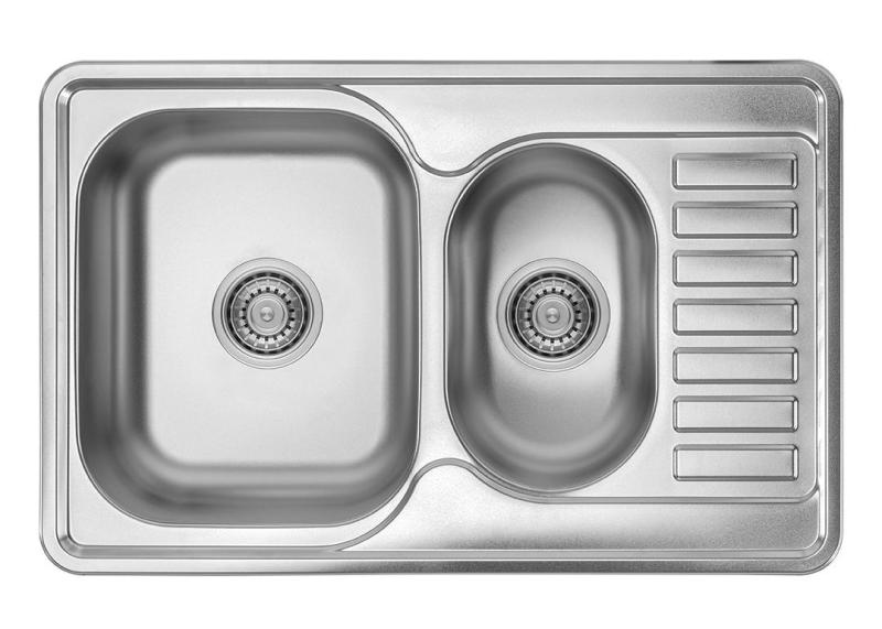 Ausmann Basic inox 1,5 vgradno korito s odcejalnikom, obojestransko 78x50 cm, vključno s sifonom 1208956970