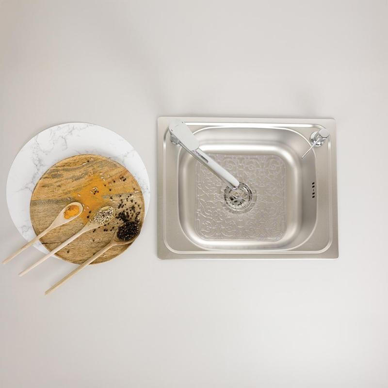 Ausmann Basic linijski motiv iz nerjavečega jekla nadgradna pomivalna korita 50x40 cm vključno s sifonom 1208956977