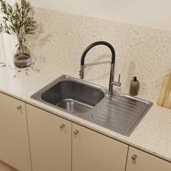 Ausmann Basic inox nadgradna pomivalna korita z odcejalnikom, obojestranska, 76x42 cm, vključno s sifonom 1208956978