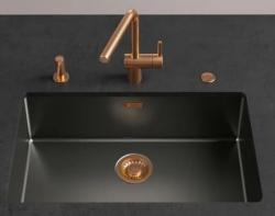 Franke Mythos mojstrovina Korfplugset gun metal z overflow 112.0653.030