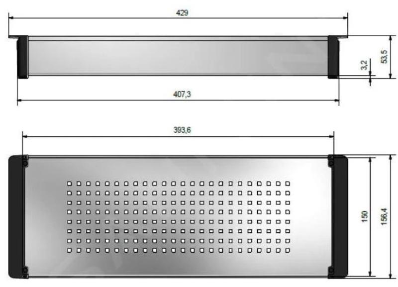 Franke Kubus 2.0 vstavna posoda iz nerjavečega jekla 429x156mm model vezan 112.0394.981