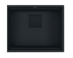 Franke Kubus KNG 110.52 mat črno pomivalno korito 52x42 s črnim odtočnim pokrovom podgradnja 125.0685.161