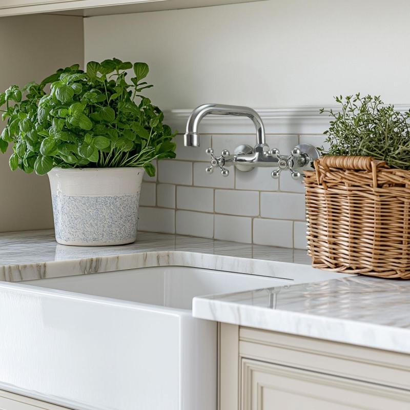 AquaTrimo Vivaldi klasična kuhinjska stenska pipa z zgornjim izlivom krom 21VV7066CM