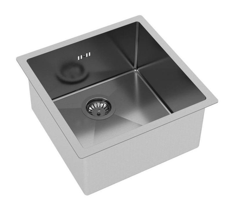 Ausmann Oder inox pomivalno korito 40x40 cm za vgradnjo, podpultno in nadpultno montažo, ekstra globoko 22 cm 1208957112