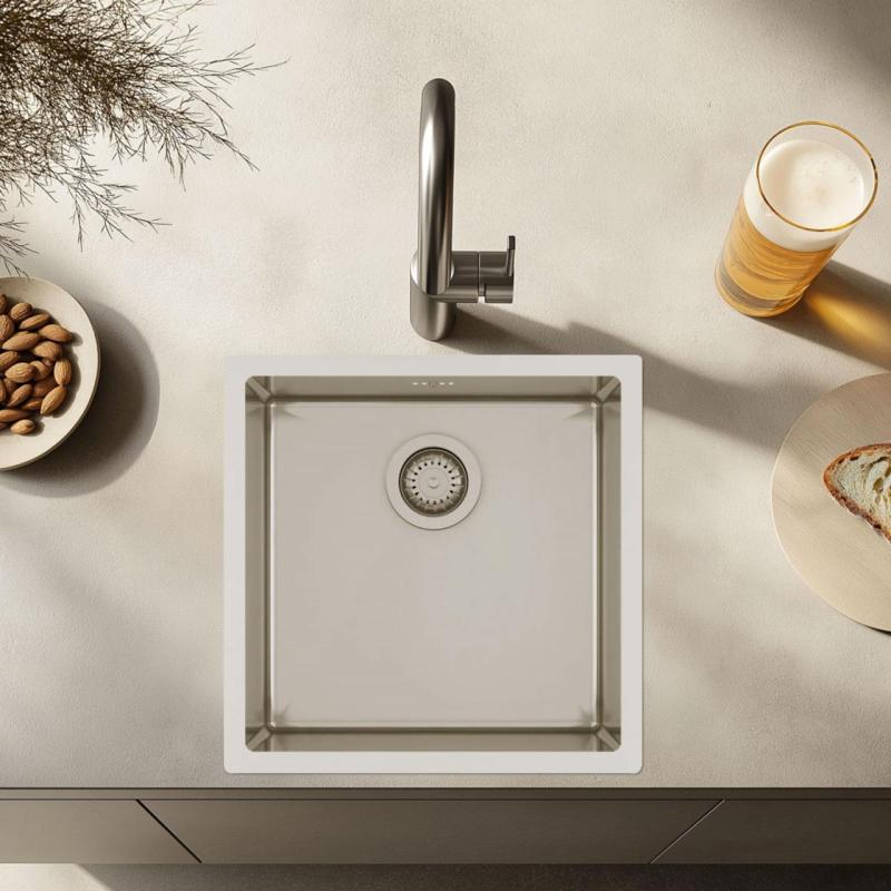 Ausmann Oder inox pomivalno korito 40x40 cm za vgradnjo, podpultno in nadpultno montažo, ekstra globoko 22 cm 1208957112