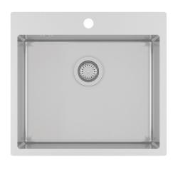 Ausmann Oder Blue rvs pomivalno korito 55x50cm za ravno vgradnjo in nadgradnjo z luknjo za pipo 1208957118