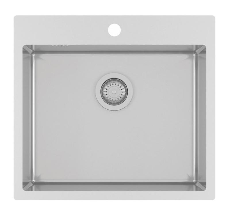 Ausmann Oder Blue rvs pomivalno korito 55x50cm za ravno vgradnjo in nadgradnjo z luknjo za pipo 1208957118