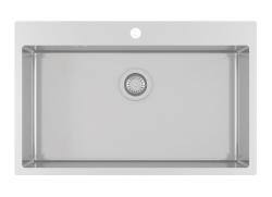 Ausmann Oder Blue veliki nerjaveči jekleni umivalnik 79x50cm za ravno vgradnjo in nadgradnjo z odprtino za pipico 1208957119