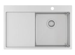 Ausmann Oder Blue roestvrijstalen gootsteen 78x50cm vlakbouw en opbouw met afdruipgedeelte 1208957121