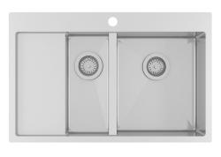 Ausmann Oder Blue 1,5 inox pomivalno korito 78x50 cm za vgradnjo na ravno površino in nadgradnjo z odcejalnim delom 1208957125