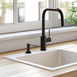 Quadri Swindon Luxe Vgrajen Dozator za Milo mat črna, napolnljiv od zgoraj 1208957213