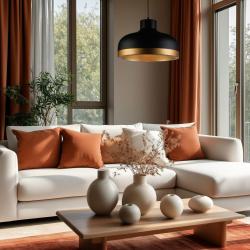 Decor Goldi črna zlata moderna viseča svetilka premer 42 cm 4113