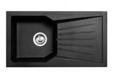 Ausmann Fibre 6 pomivalno korito črno obojestransko z odcejalnikom, nadgradno, 78x43.5 cm 1208957670