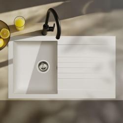 Ausmann Fibre pomivalno korito belo obojestransko z odcejalnikom, nadgradnja 86x50 cm 1208957673