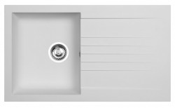 Ausmann Fibre pomivalno korito belo obojestransko z odcejalnikom, nadgradnja 86x50 cm 1208957673