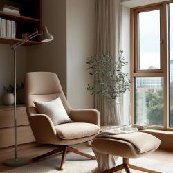 Decor Artemia siva talna svetilka dolga kovinska roka premer 16,5 cm 2300