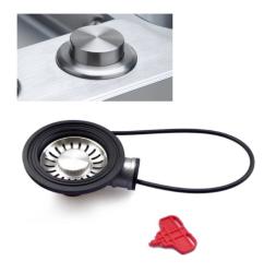 Franke odtočni set za pomivalna korita s turbo odtokom in avtomatskim praznjenjem ter gumbom iz nerjavečega jekla 1208957709