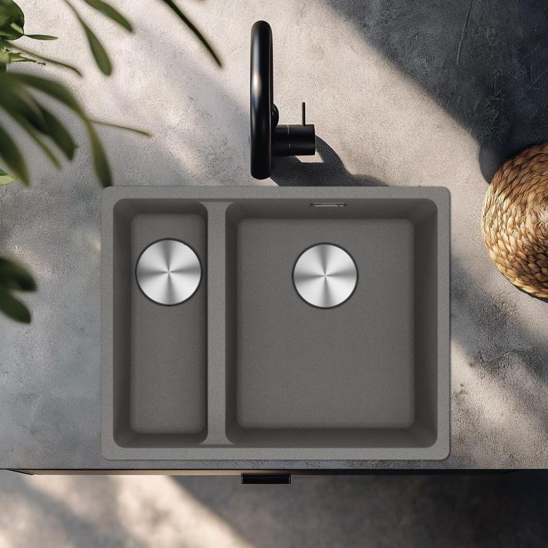 Franke Maris MRG 260-34-15 Fragranite Stone siv sivi umivalnik Desna stran raven vgradnja