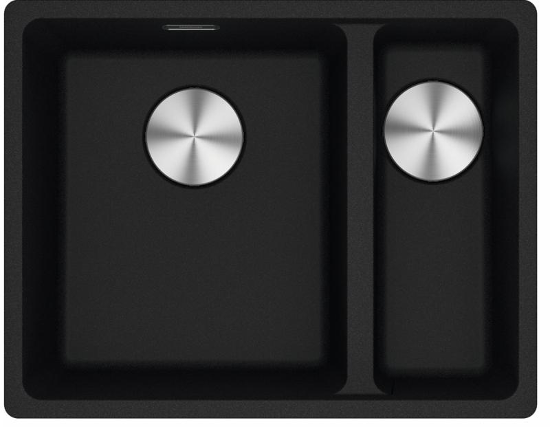 Franke Maris MRG 160-34-15 Fragranite Matt črna pomivalno korito Korito Levo podgradnja