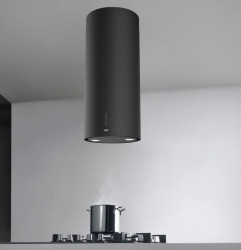 Franke Mythos Tube viseča mat črna kuhinjska napa, stropna montaža, premer 37 cm, 335.0588.180