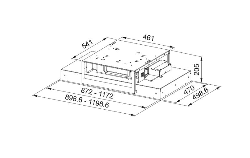 Franke Mythos stropna enota bela steklena napa 90 cm 350.0679.883