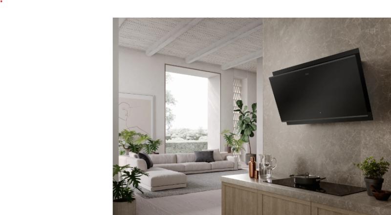 Franke Mythos Air Hub V viseča črna kuhinjska napa 90 cm 330.0679.324