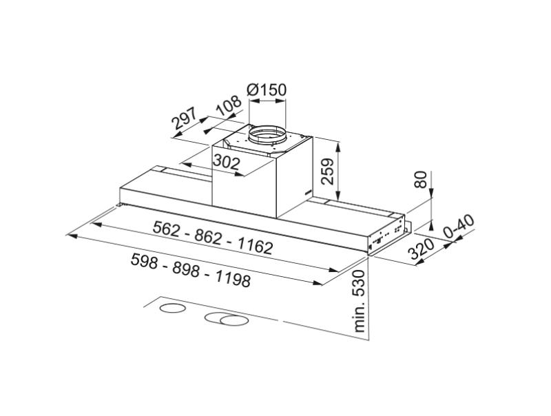 Franke Maris Style Drip Free vgradna nerjavna jeklena napa 90 cm 305.0662.835