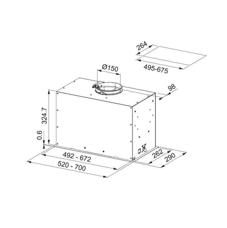 Franke Maris Box Flush EVO vgradna mat bela napa 52 cm 305.0665.366