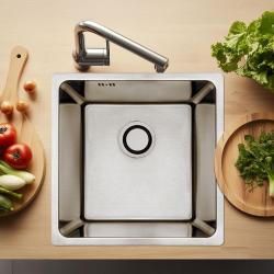 Aquadesign R25 jekleno nadgradno, podgradno in vgradno korito iz nerjavečega jekla 40 x 40 cm 1208958206