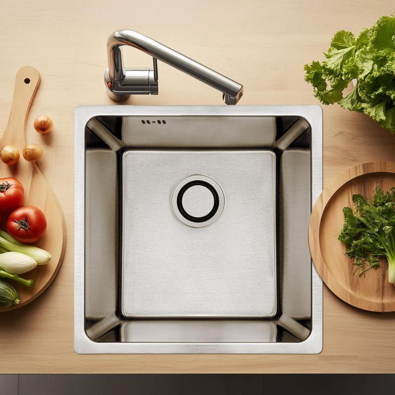 Aquadesign R25 jekleno nadgradno, podgradno in vgradno korito iz nerjavečega jekla 40 x 40 cm 1208958206