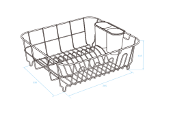 EPKA Dish črna odcejalna posoda jeklo 36,5x13,5x33cm 1208958244