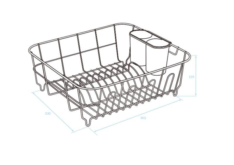 EPKA Dish črna odcejalna posoda jeklo 36,5x13,5x33cm 1208958244