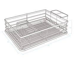 EPKA Dish črna odcejalna posoda jeklo 43x14x32cm 1208958246