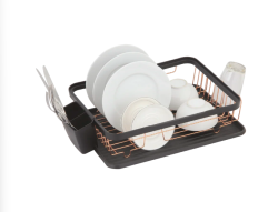 EPKA Dish črna/rožnato zlata stojalo za drogenje posode jeklo 43,3x10,5x32cm 1208958247