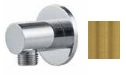 Waterevolution Flow tuš cevni priključek zidni priključni komolec medenina naravna T1625LE