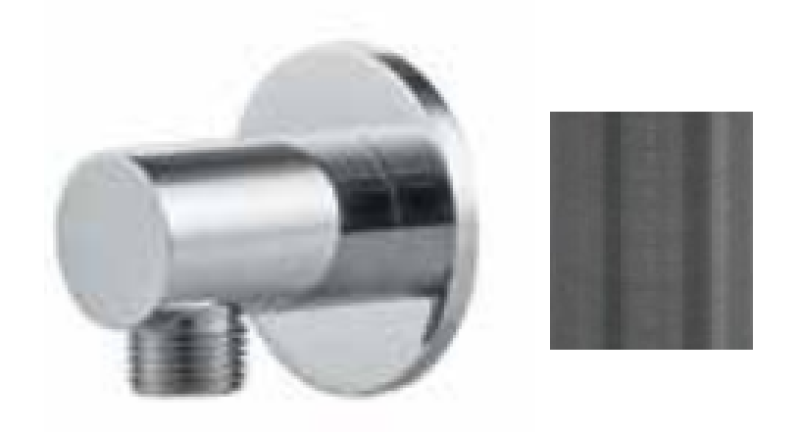 Waterevolution Flow prha cev priključek stenski priključni lok pištolo kovina T1625GME