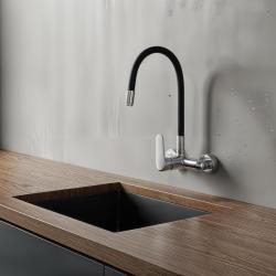 Aquatrimo Chopin stenska pipa kromirana z visoko fleksibilno cevjo 21CP8462CM