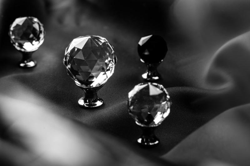 Zamak gumb Crystal Palace A 20mm krom + KRISTAL 1208959263