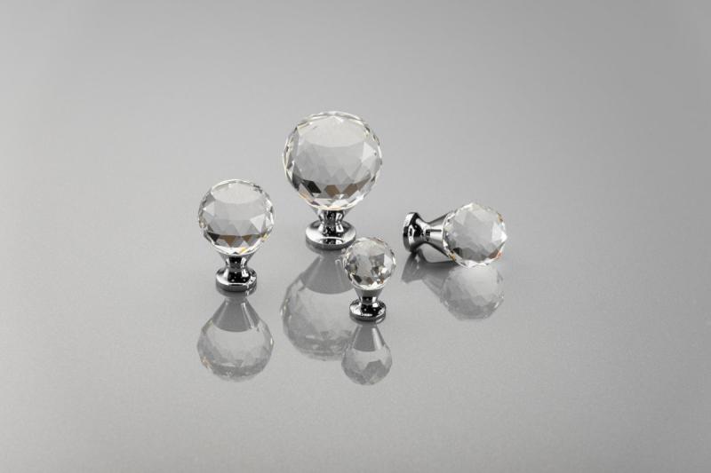 Zamak gumb Crystal Palace A 20mm krom + KRISTAL 1208959263