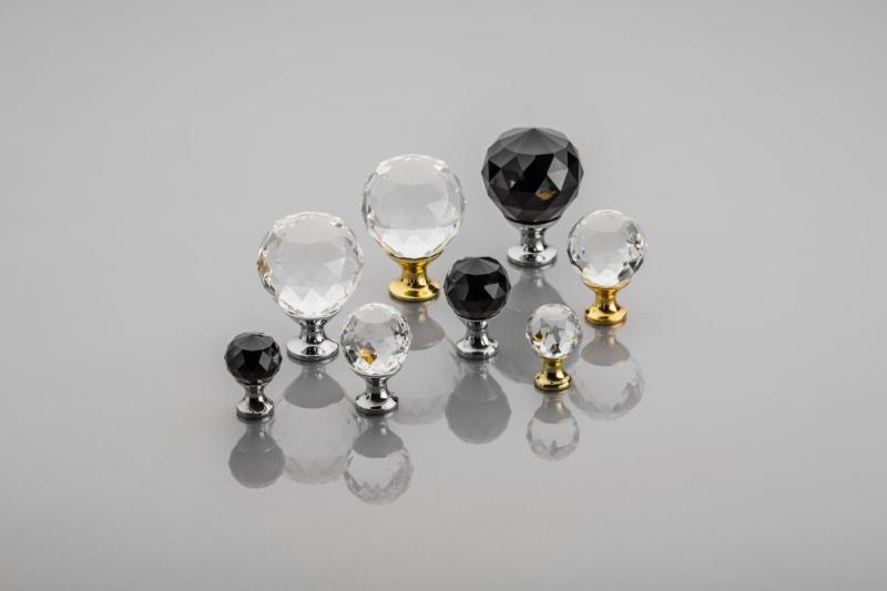 Zamak gumb Crystal Palace A 40mm krom + KRISTAL 1208959268