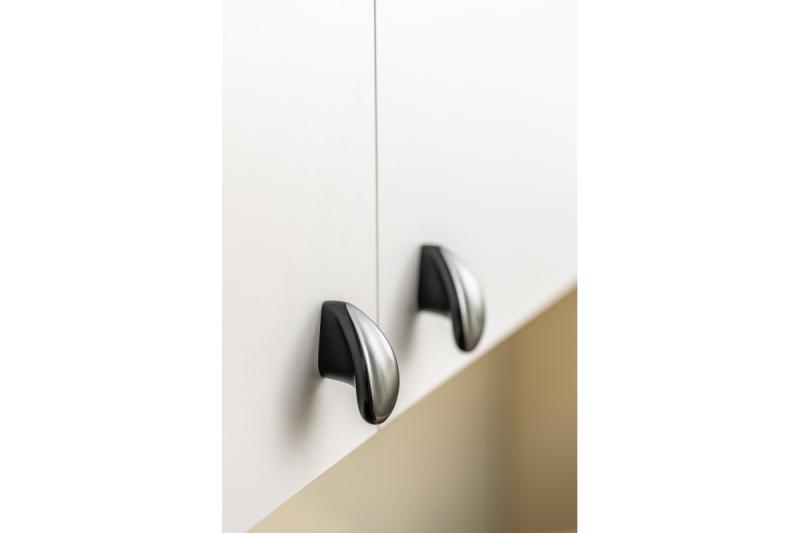 Gumb Zamak VENICE mat črna 1208959338