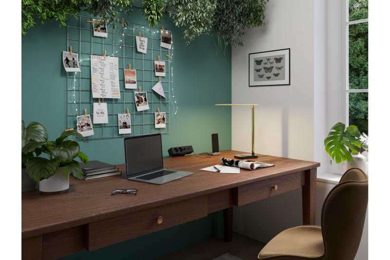 Decor Bureau lamp Bressi 8W 450lm AC220-240V 3-CCT Brezžično Polnjenje USB PF>0.5 RA>80 Črna/Zlata 1208962479