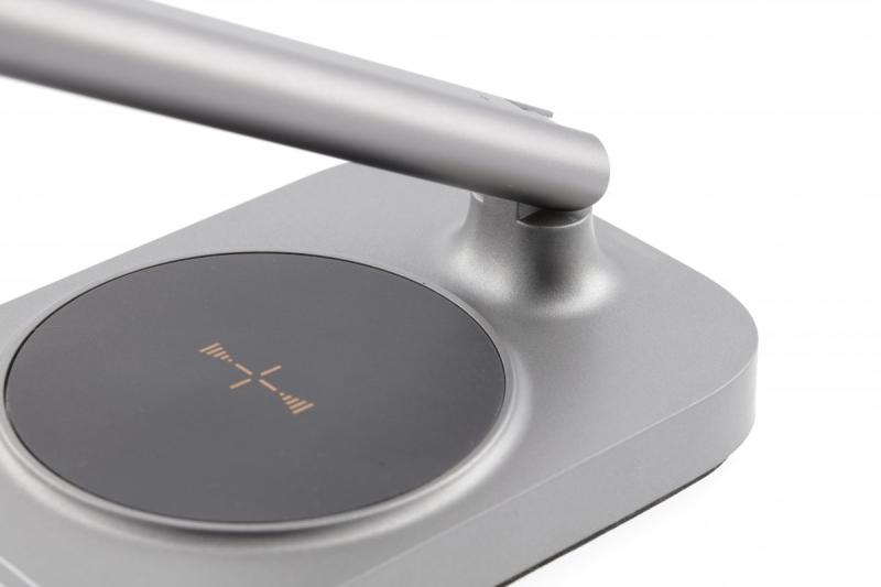 Okrasna pisarniška svetilka Bressi 8W 450lm AC220-240V 3-CCT Brezžično Polnjenje USB PF>0 5 RA>80 Siva 1208962480