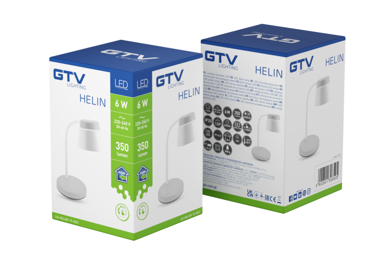 Decor Namizna Svetilka Helin 6W 350lm AC220-240V 3-CCT PF> 0,5 RA>80 Siva 1208962491