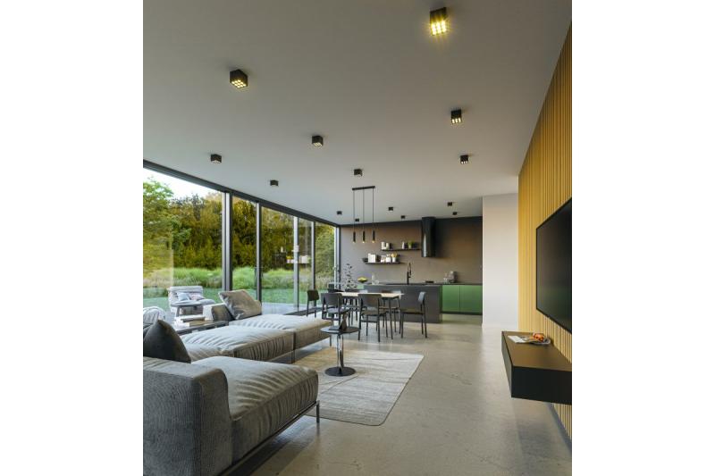 LED dekorativna svetilka ARTEMIDA 20W 1920lm AC220-240V 50/60 Hz PF>0,9 Ra≥80 IP20 IK08 4000K 38° kvadratna črna. 1208962642