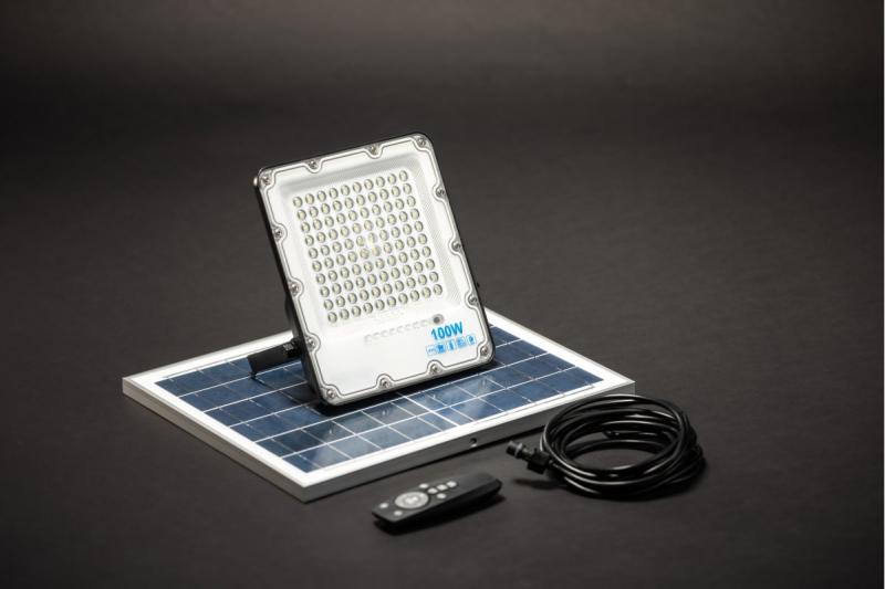 Solar LED reflektor BRAVOS, 50W, 500lm, 6400K, IP65, 120°, solarni panel, daljinski upravljalnik, 3y 1208962684