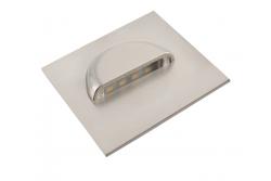 Dekorativna LED stopniščna svetilka ESCADA KA DC12V kvadratna prozorna kapica 0 8W 70lm 4000K inox kabel 150cm