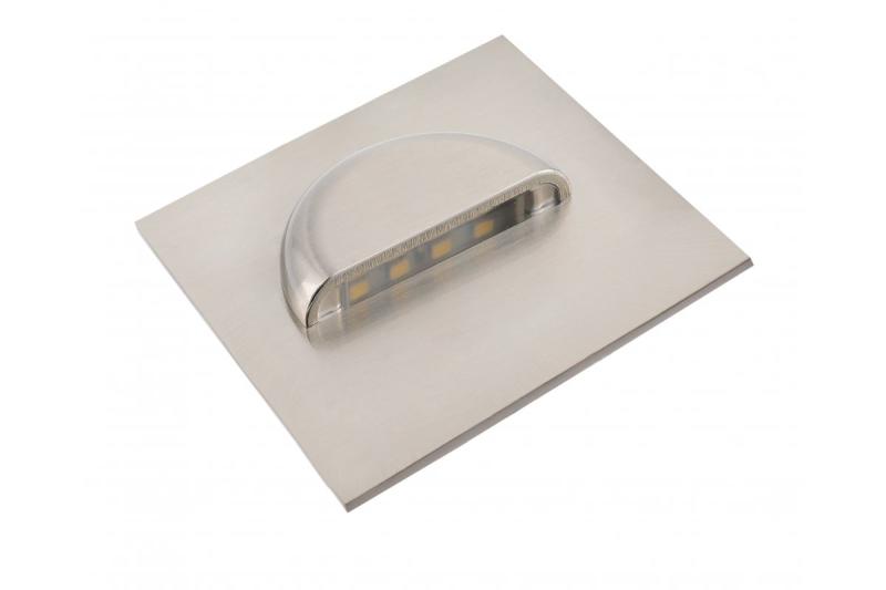 Dekorativna LED stopniščna svetilka ESCADA KA DC12V kvadratna prozorna kapica 0 8W 70lm 4000K inox kabel 150cm