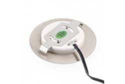 Decor LED stopniščna svetilka ESCADA OB DC12V okrogla mat steklena senčnica 0,8W 70lm 4000K inox kabel 150cm