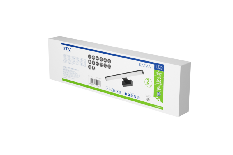 Dekorativna Led svetilka Catania 400mm 8W AC220-240V 50/60Hz 4000K IP44 RA >80 640lm Črna. 1208962884